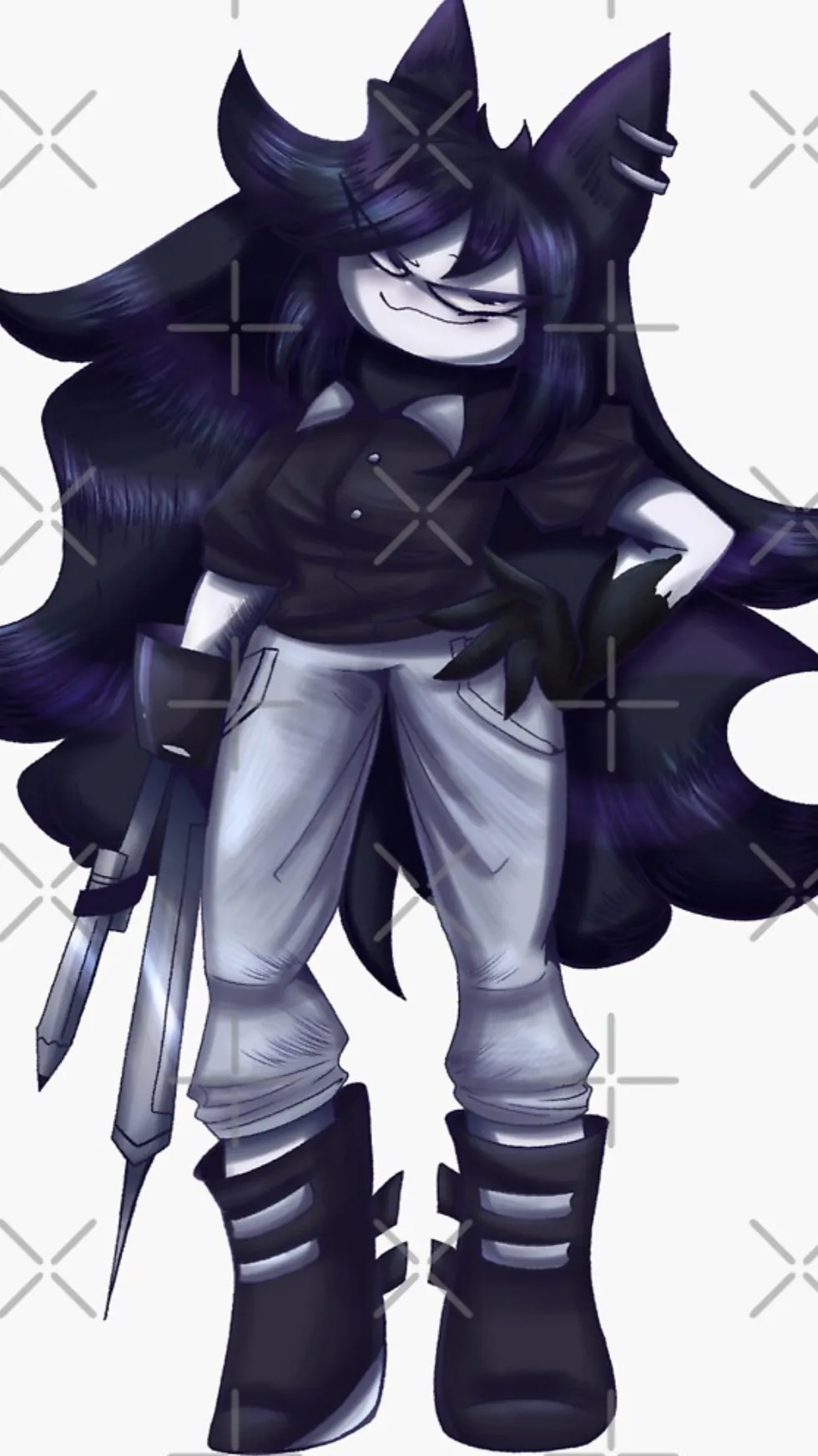 ai character: Miss circle  background