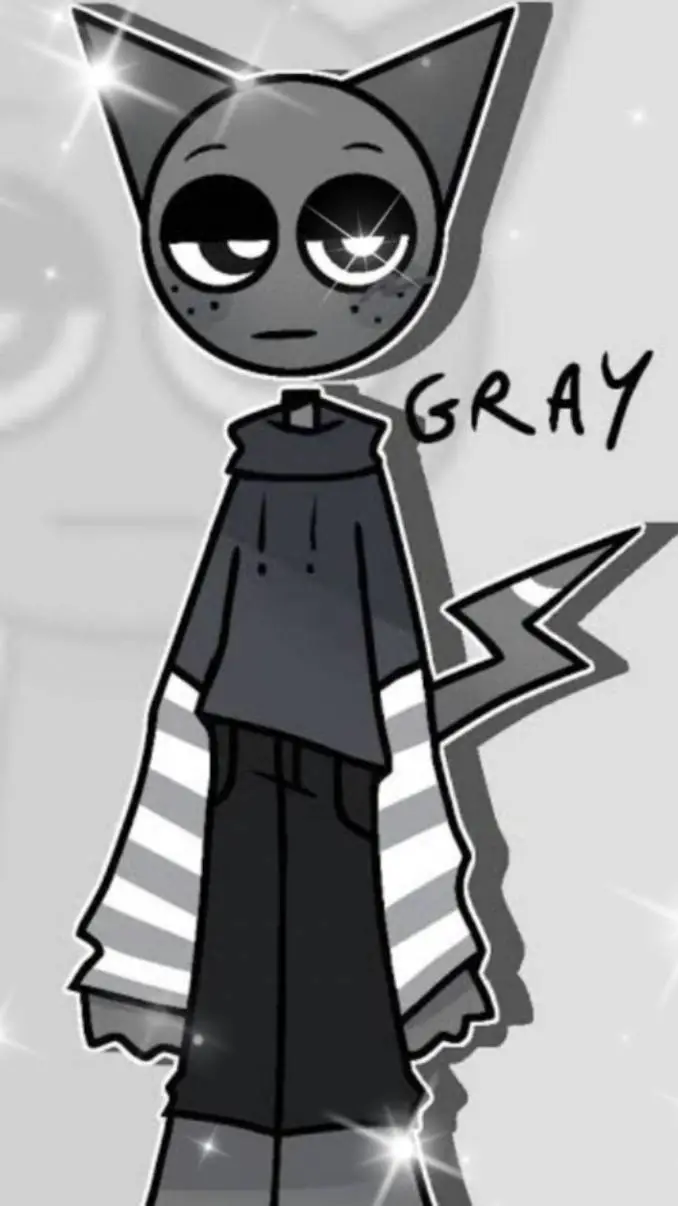 ai character: Gray background