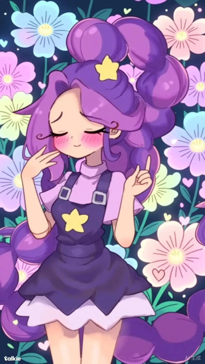 ai character: Lilly love braids  background