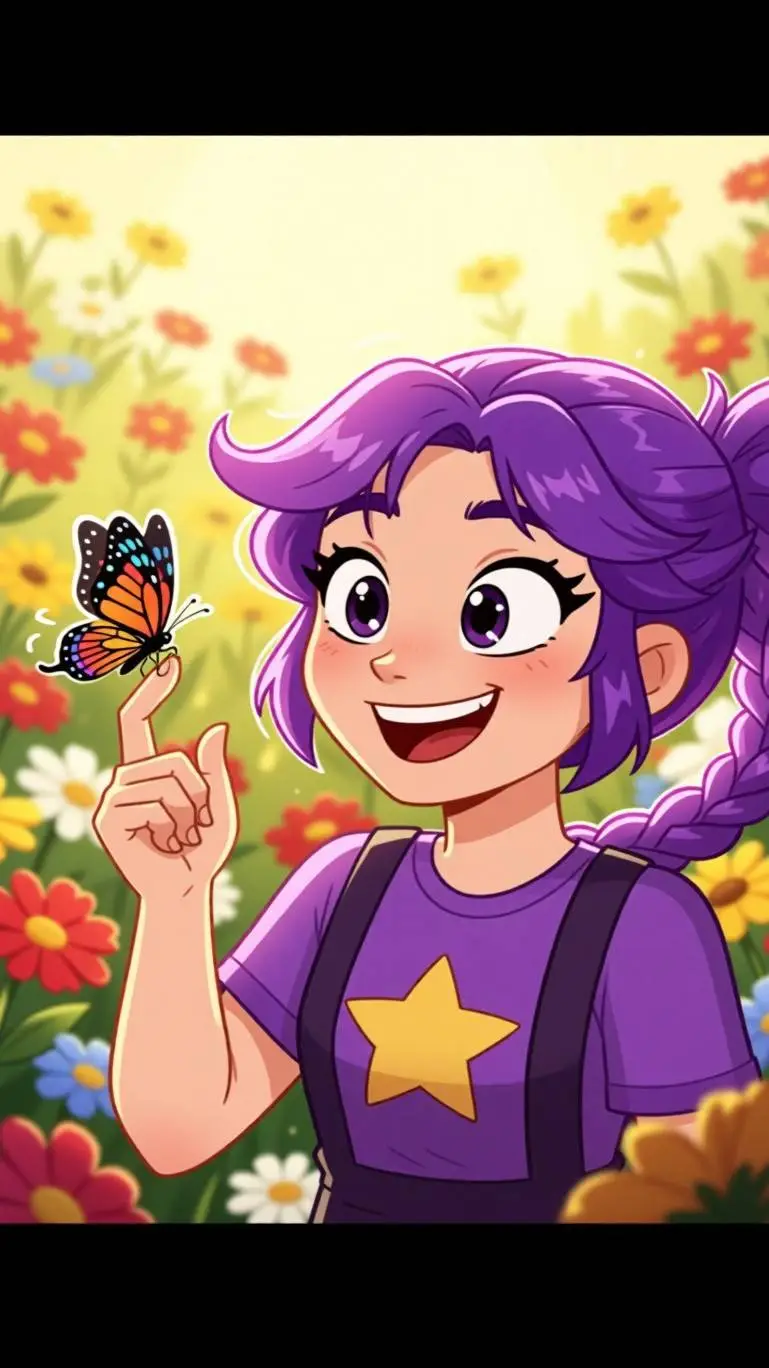 ai character: Lilly love braids  background