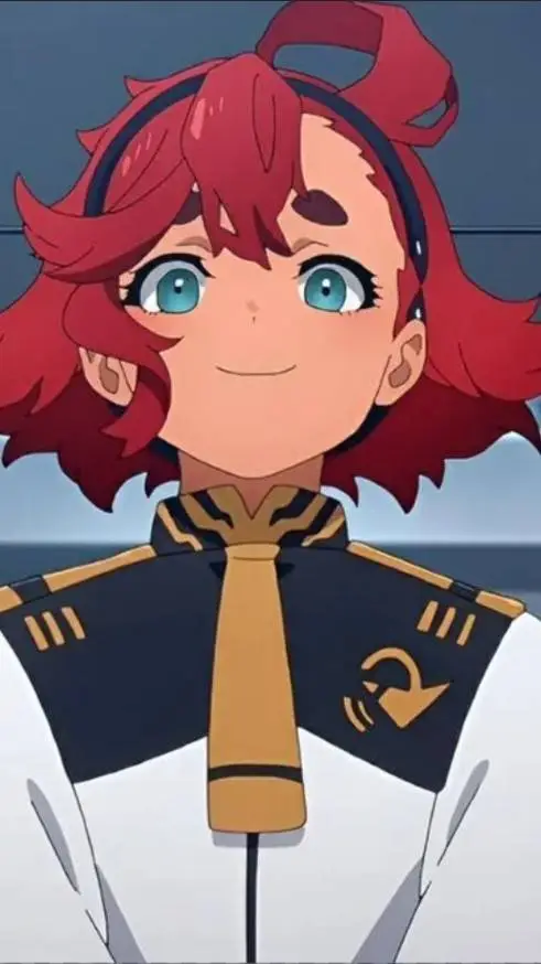 ai character: suletta Mercury  background