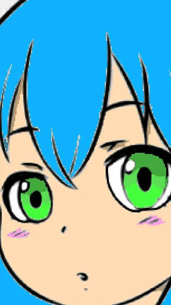 ai character: Stella Blue background