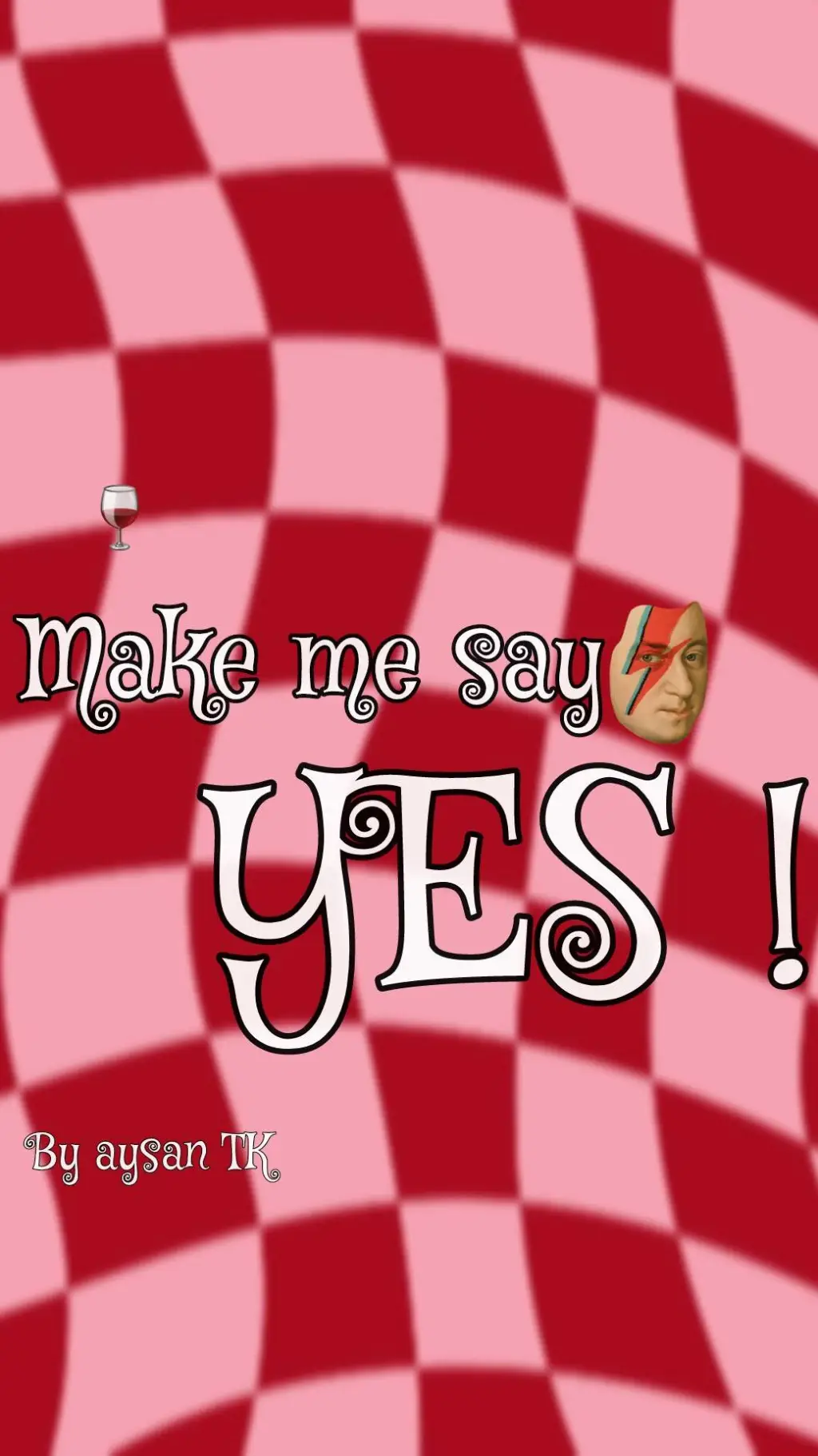 ai character: make me say yes !! background