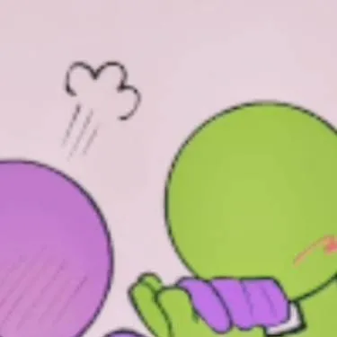 chat with ai character: green x purple