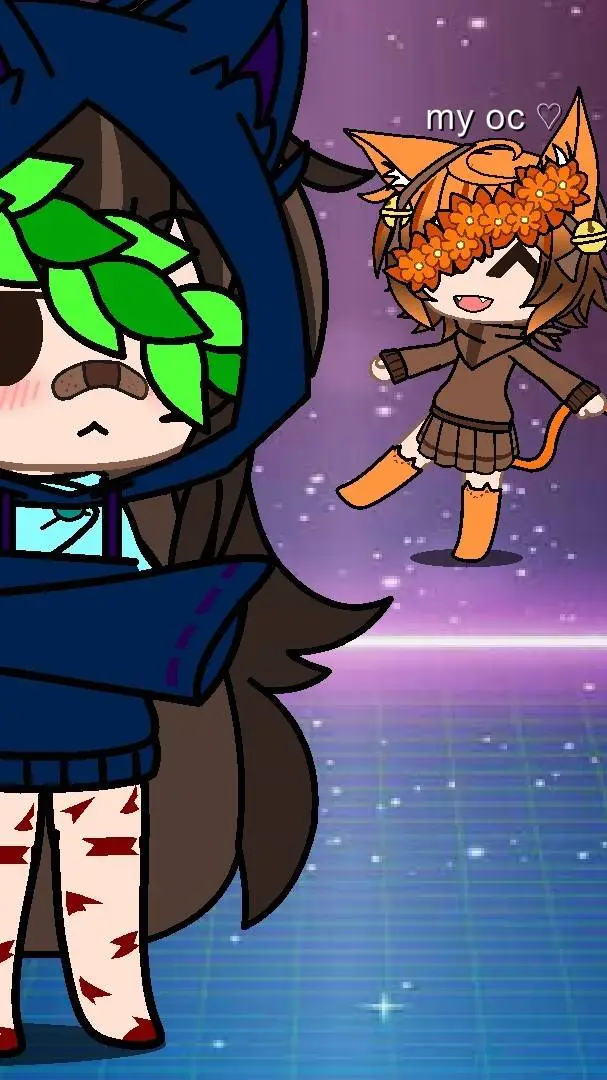 ai character: lilly and fall💙🍁🍂 background