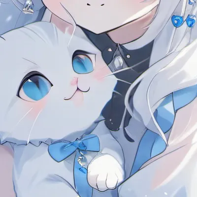 chat with ai character: White black kitty