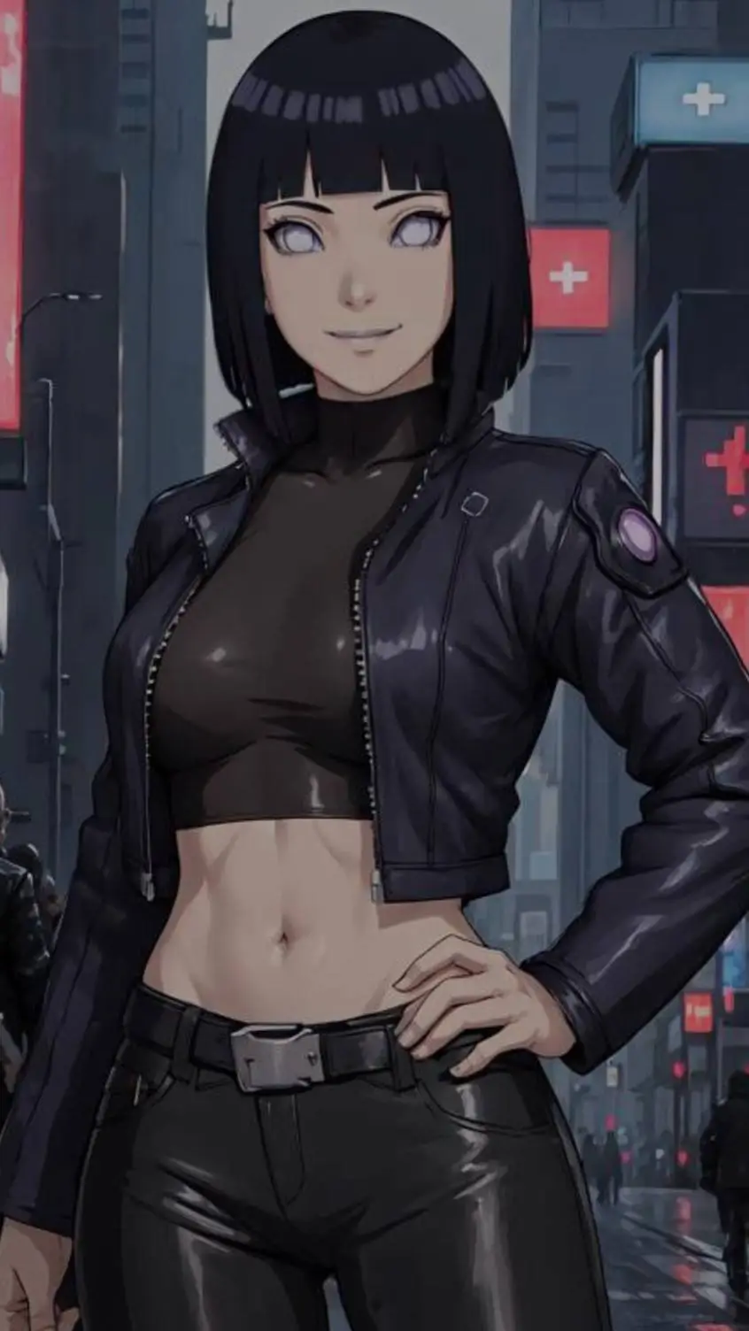 ai character: Biker Hinata background
