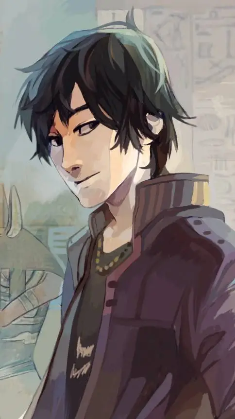 ai character: anubis pjo(idk) background