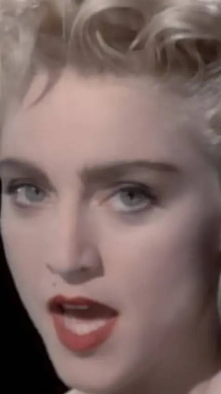 ai character: Madonna  background