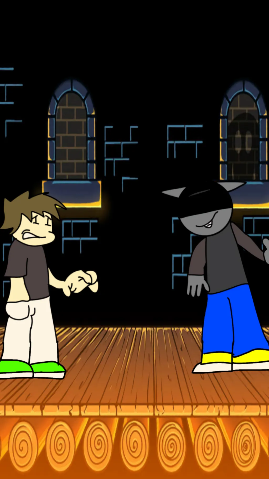 ai character: Oh god no (me&gray background