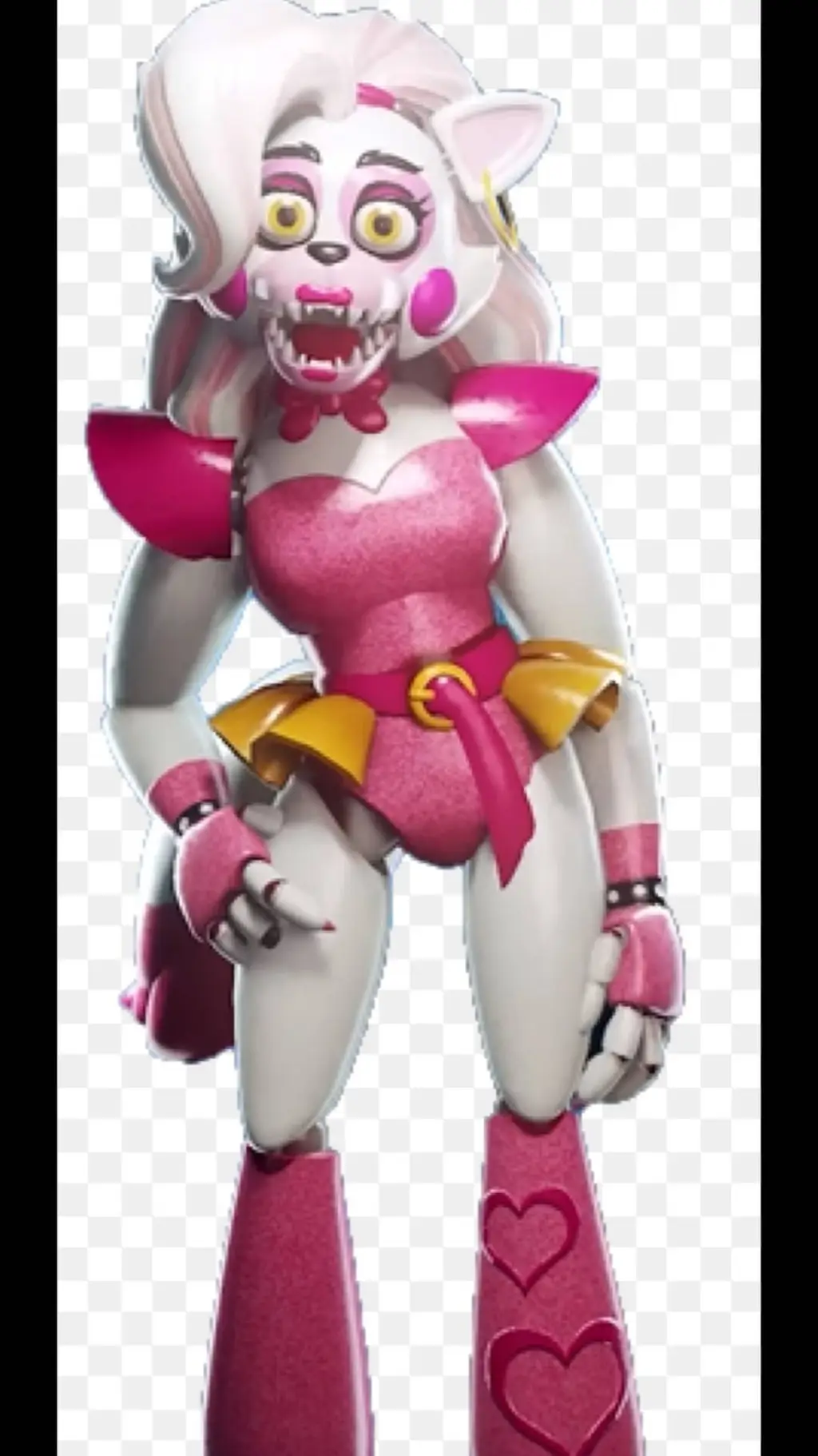 ai character: glamrock mangle  background