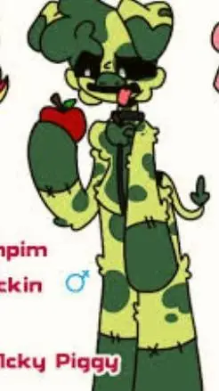 ai character: icky piggy  background