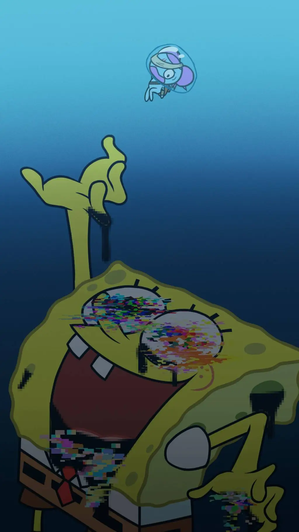 ai character: pibby spongebob background
