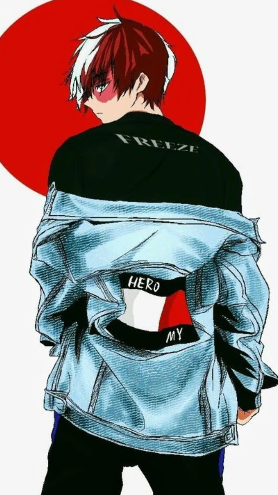 ai character: Shoto Todoroki  background