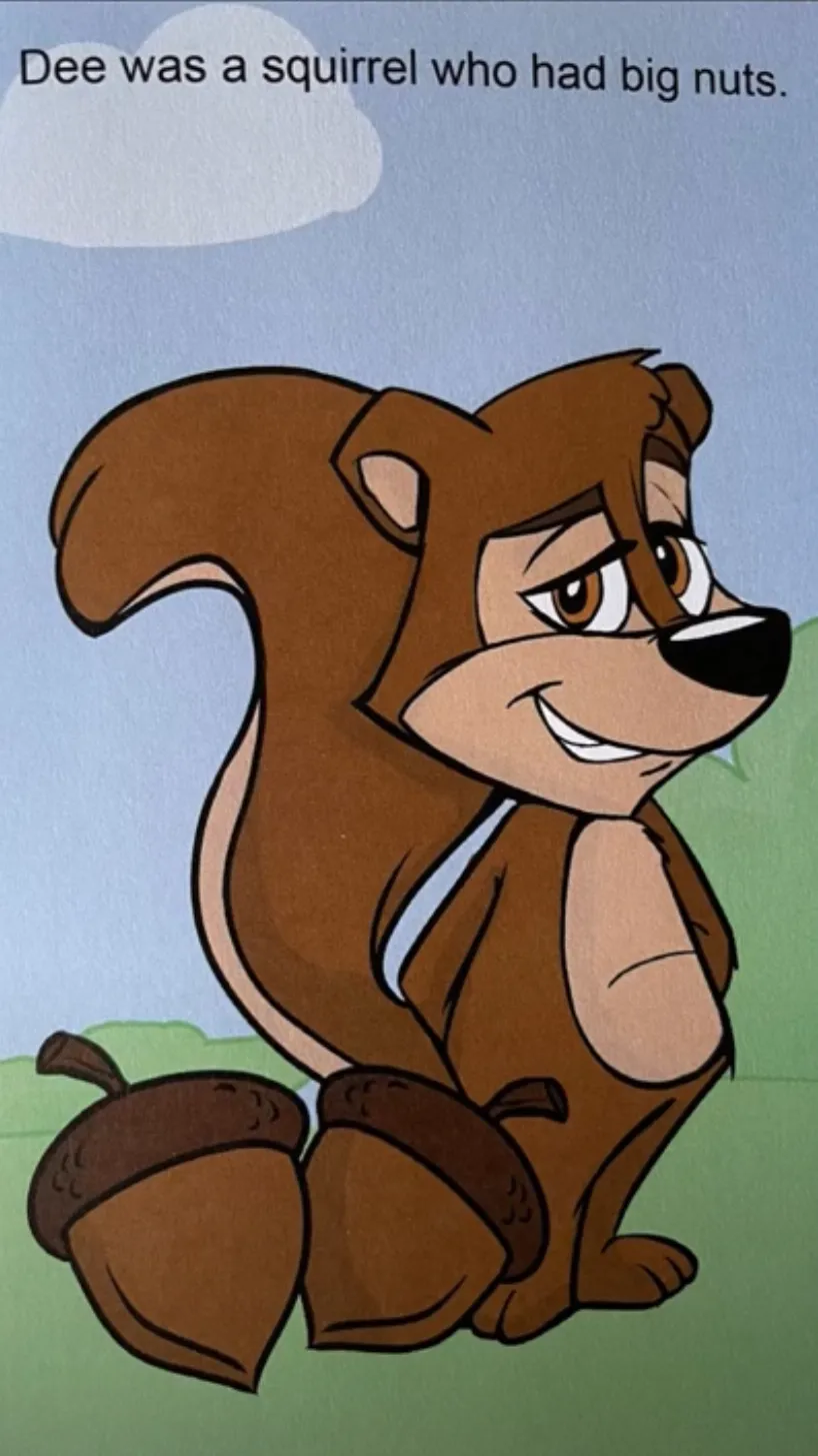 ai character: Dee the squirrel background