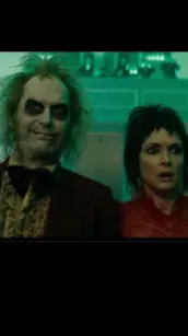 ai character: Beetlejuice&Lydia  background