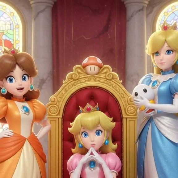 chat with ai character: Peach,Daisy, Rosal