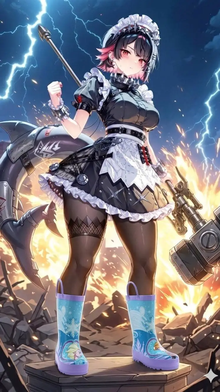 ai character: EllenJoe/RainBoots background