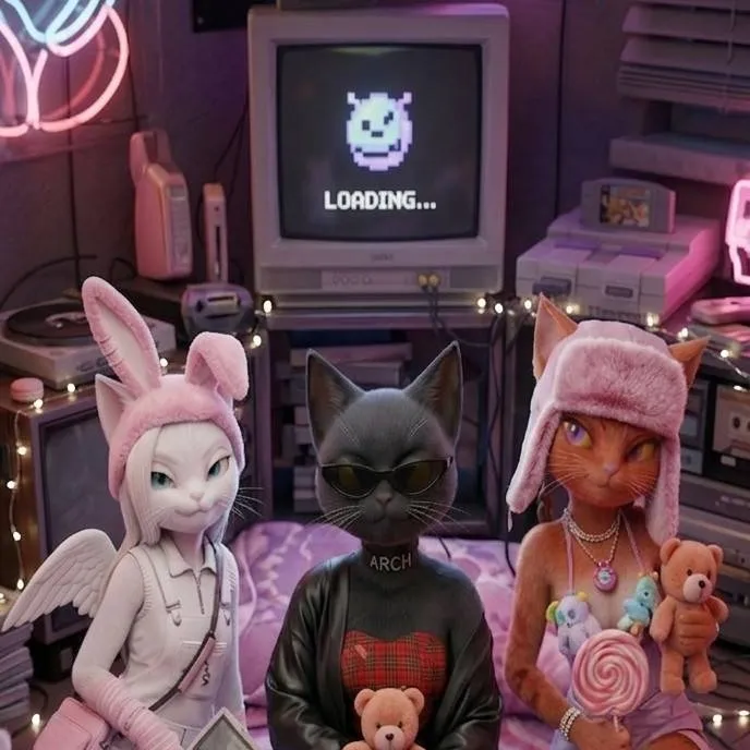 chat with ai character: Sleepover/CatGirls
