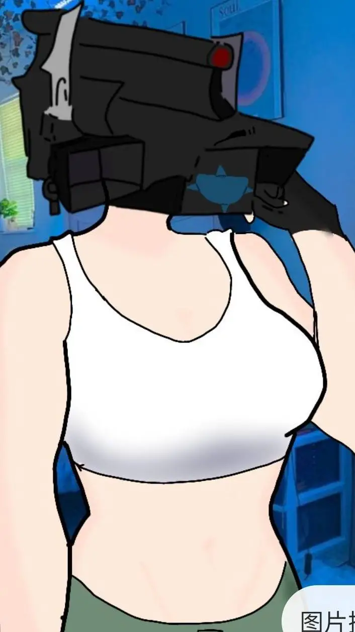 ai character: titan camera woman background