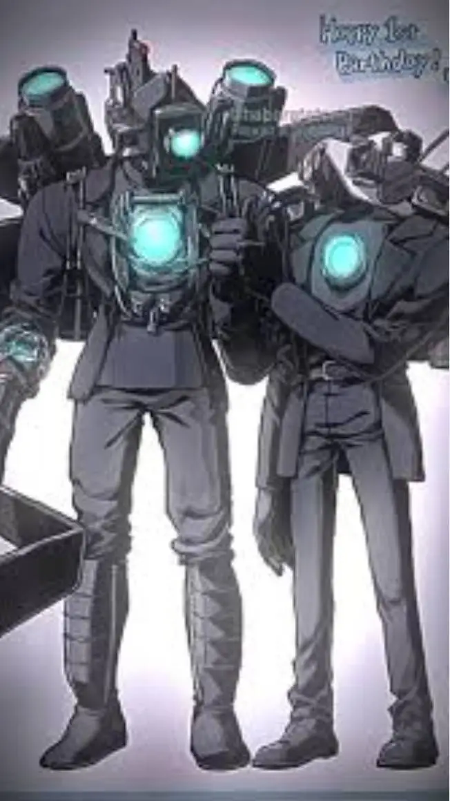 ai character: titan camera man 2 background