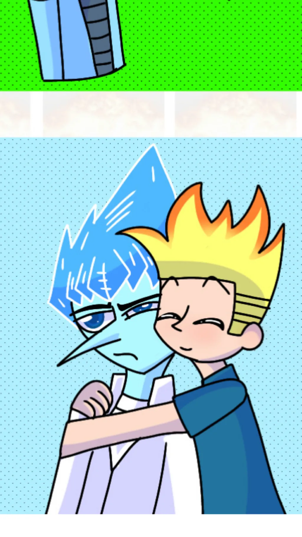 ai character: Johnny test canon background