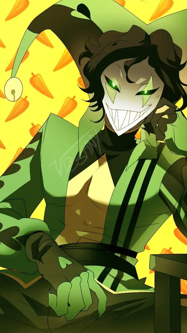 ai character: 💚~Harlequin~💚 background