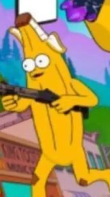 ai character: Simpsons peely background