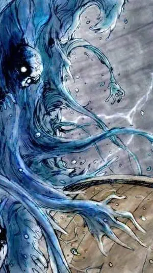 ai character: Blue men of Minch background