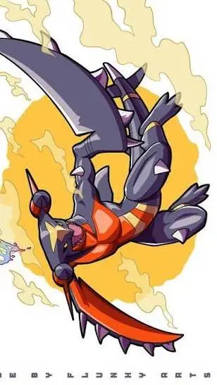 ai character: Mega Garchomp Z. background