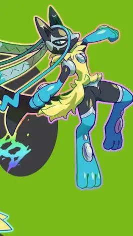 ai character: Mega Lucario Z background