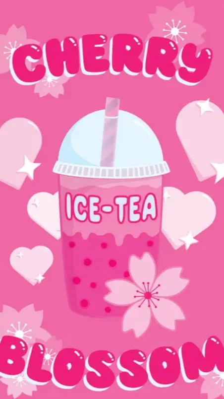ai character: CHERRY BLOSSOM TEA background
