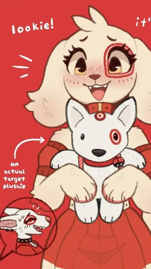 ai character: Target dog Pixie background