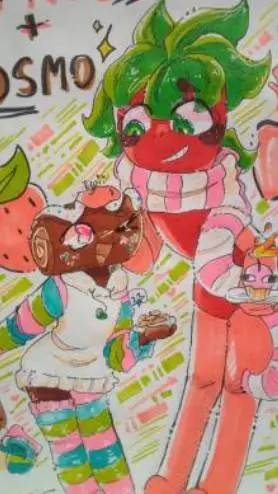 ai character: sprout 🌿🍓 background