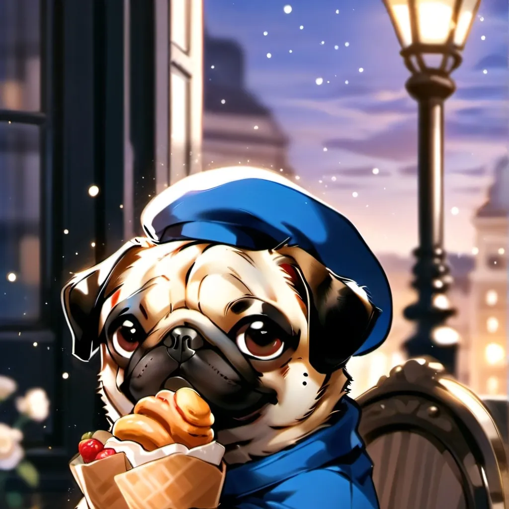 chat with ai character: pug in paris