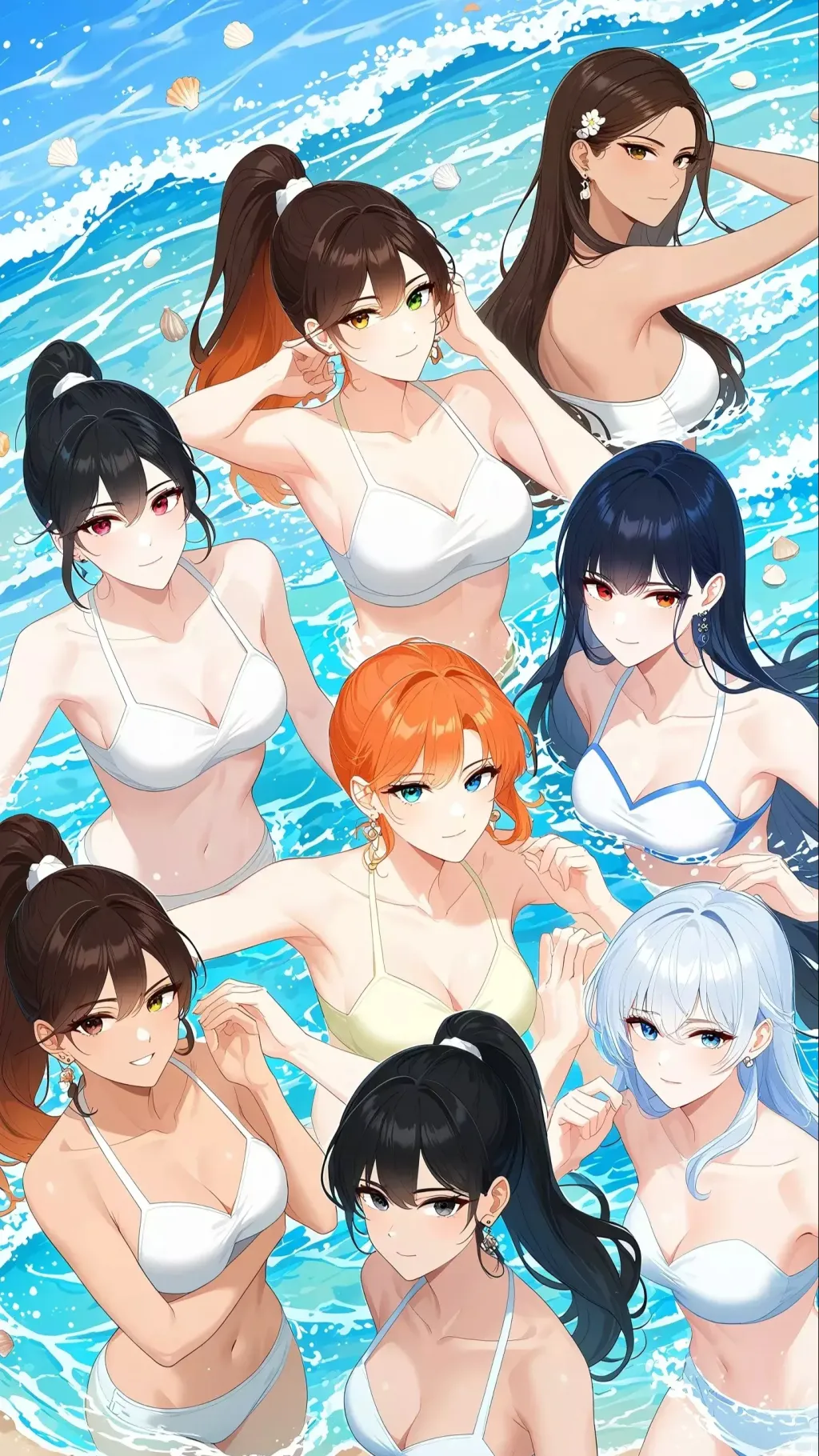 ai character: Swimming pool! background