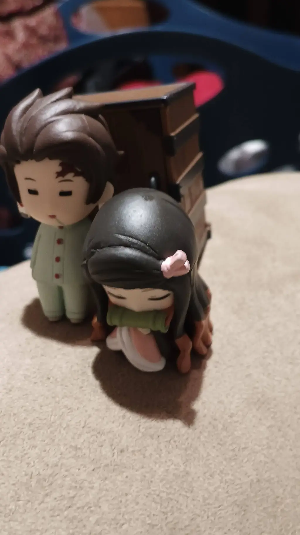 ai character: NEZUKO AND TANJIRO background