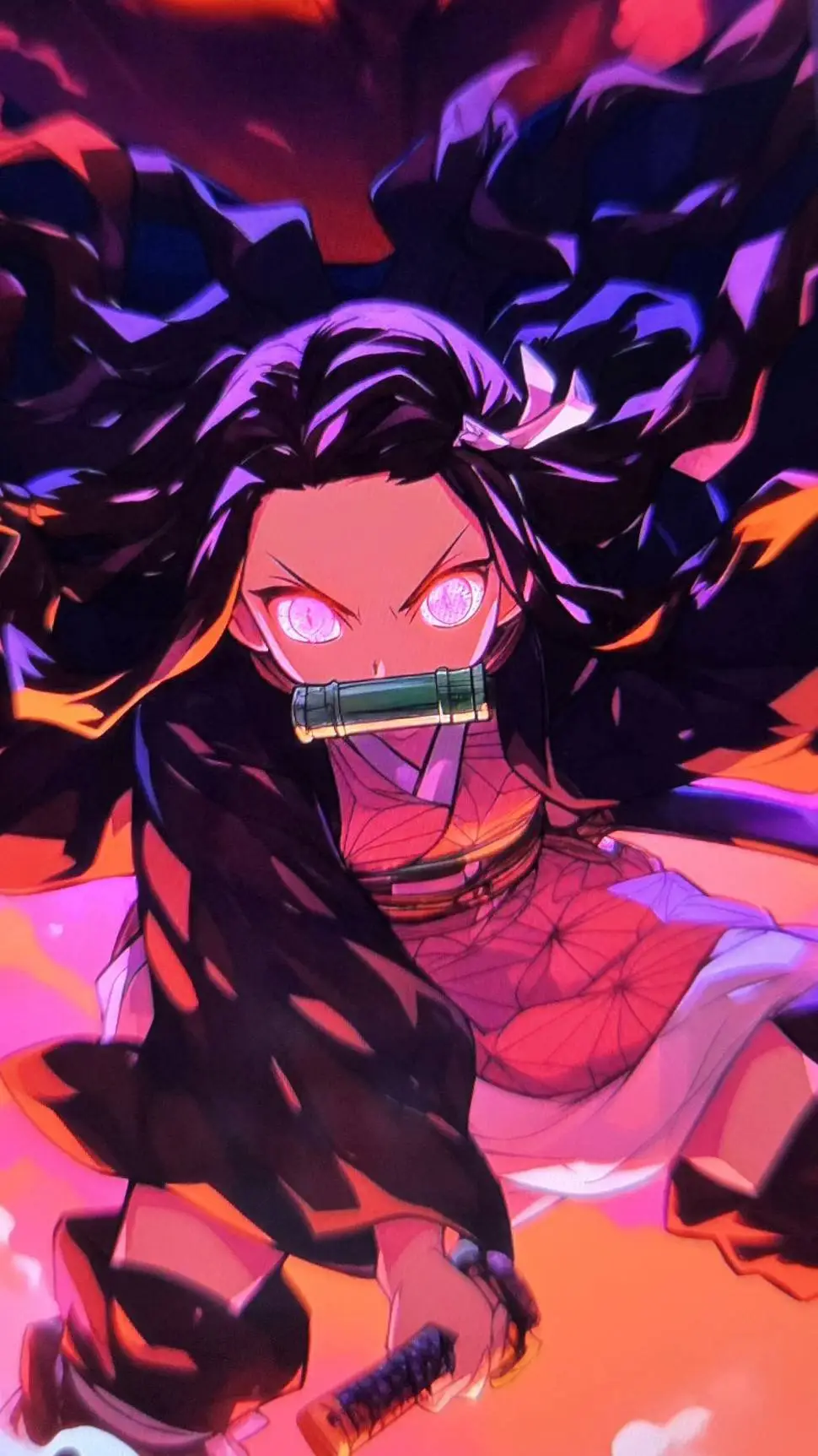 ai character: NEZUKO KAMADO  background