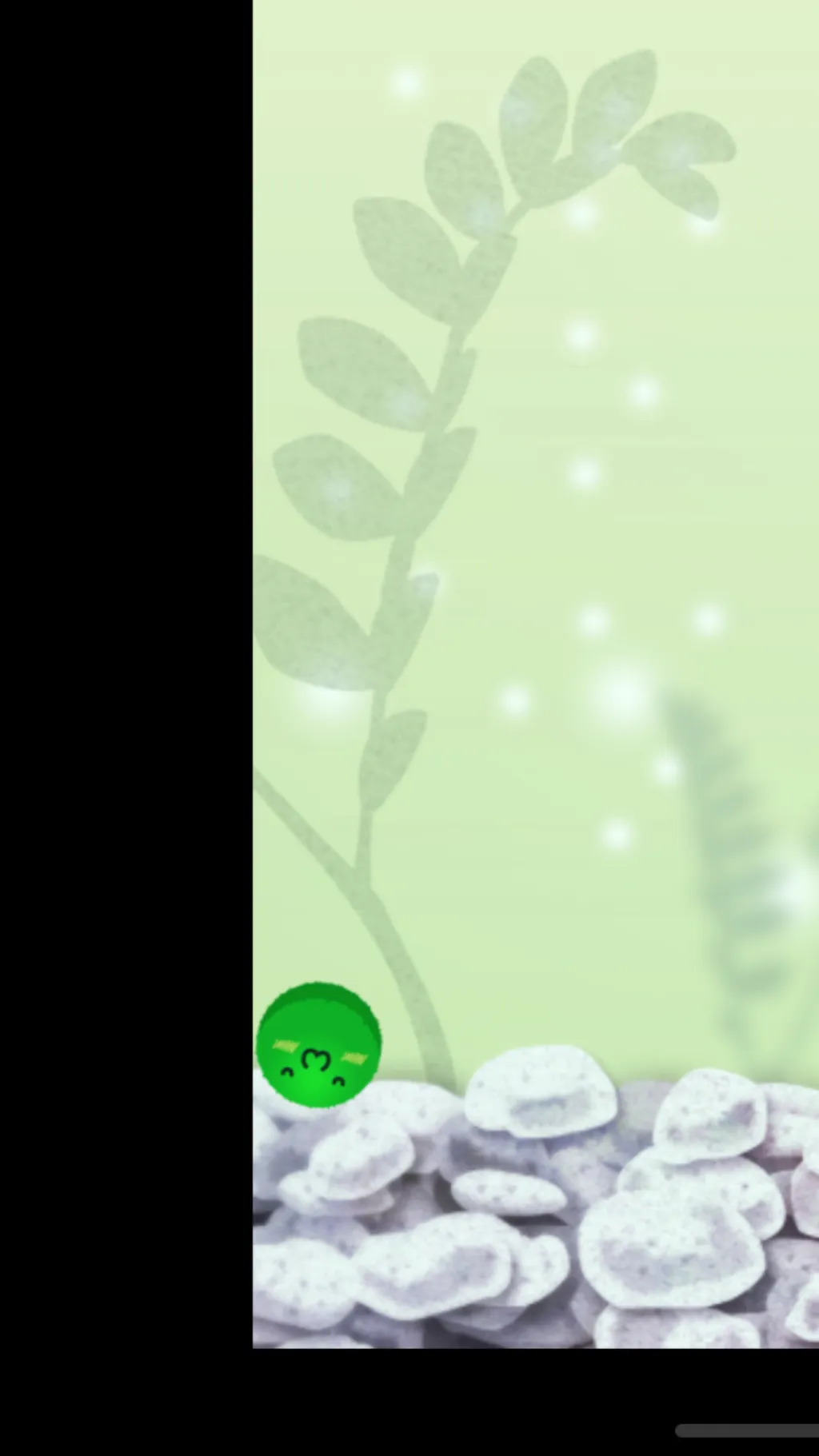 ai character: Marimo moss ball background