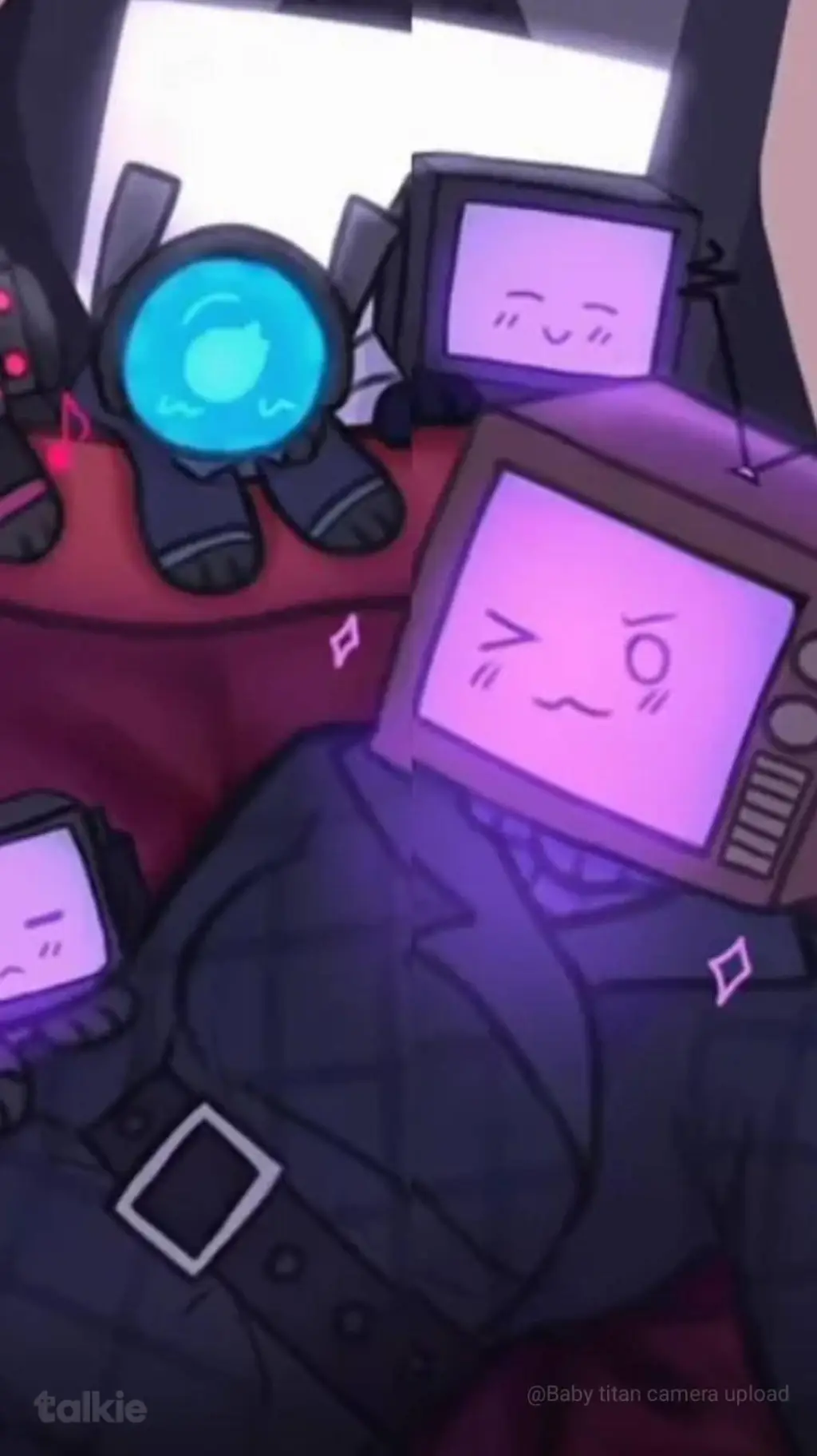 ai character: tv woman background
