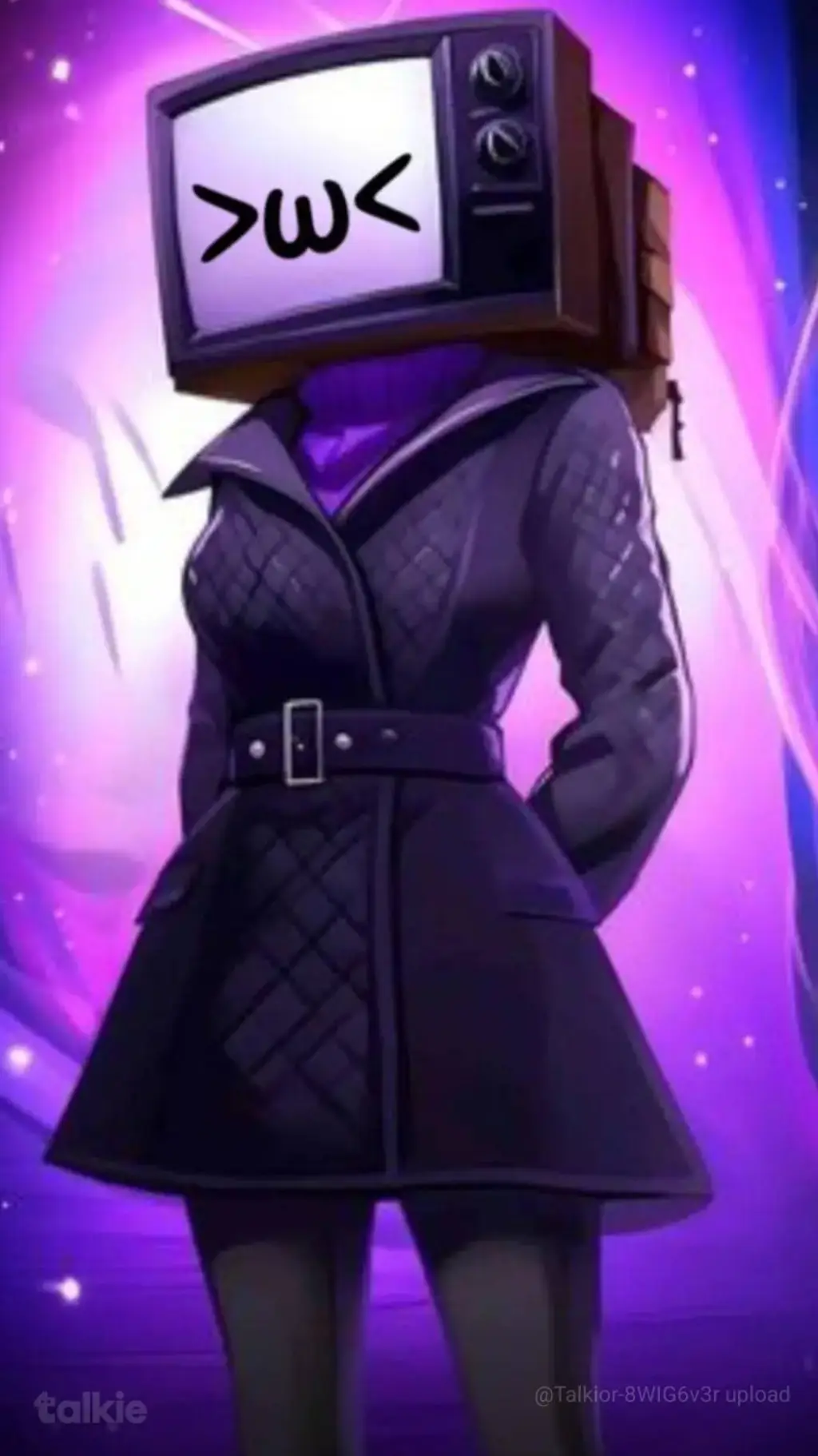 ai character: tv woman background