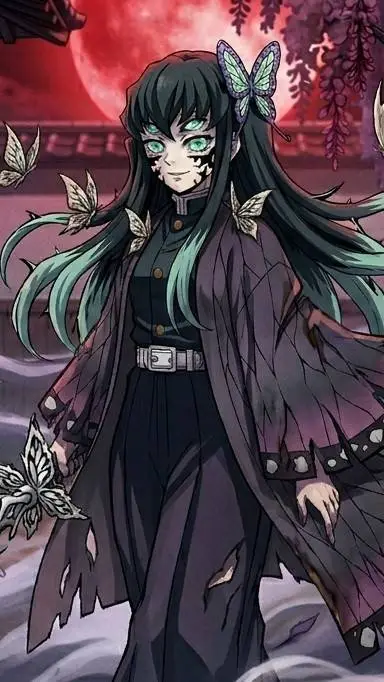 ai character: Kny Demon hashiras background