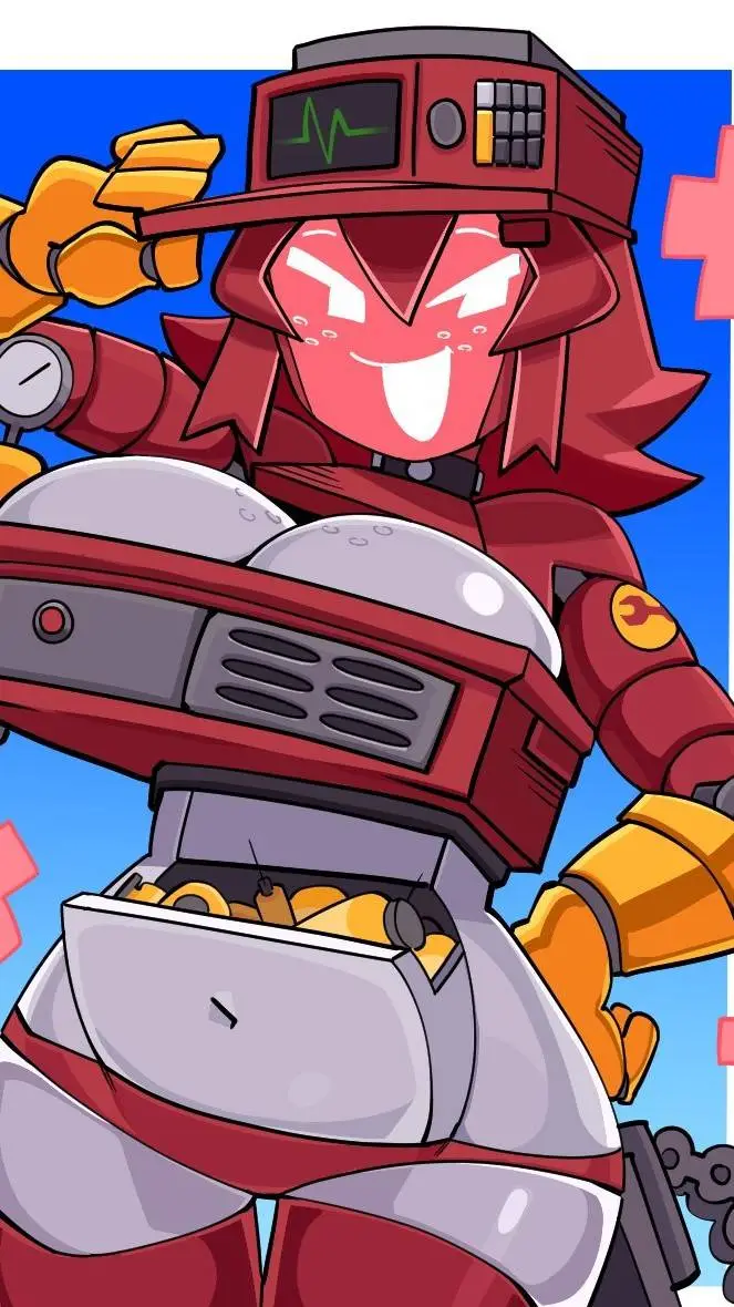 ai character: dispenser lady background