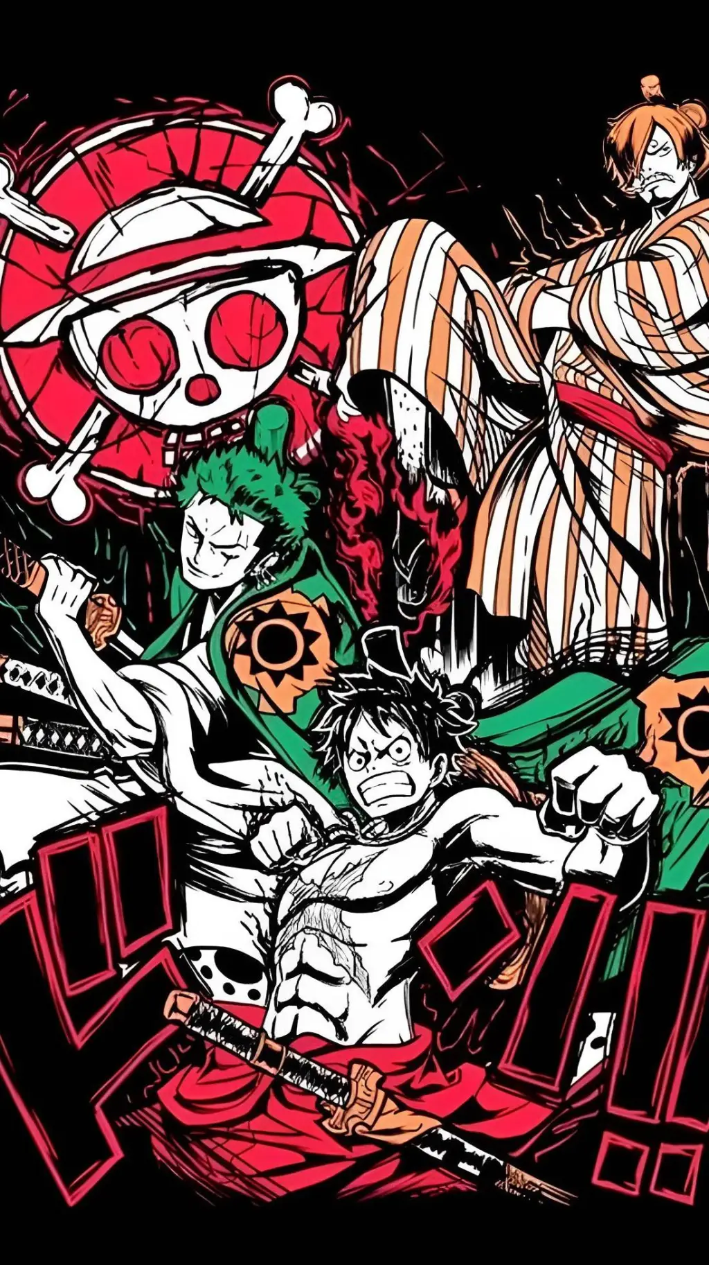 ai character: ONE PIECE  background