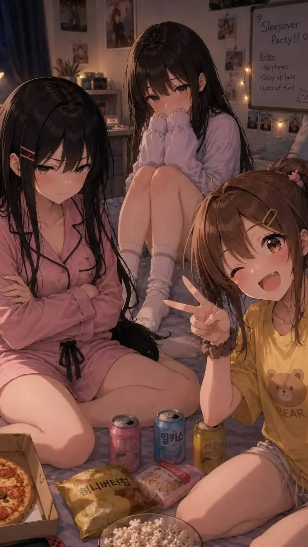 ai character: Sleepover!!  background