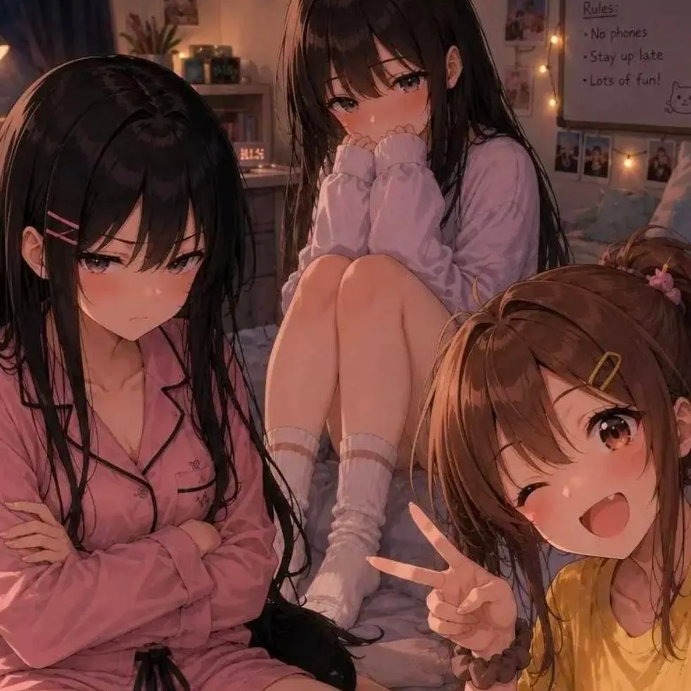 chat with ai character: Sleepover!! 