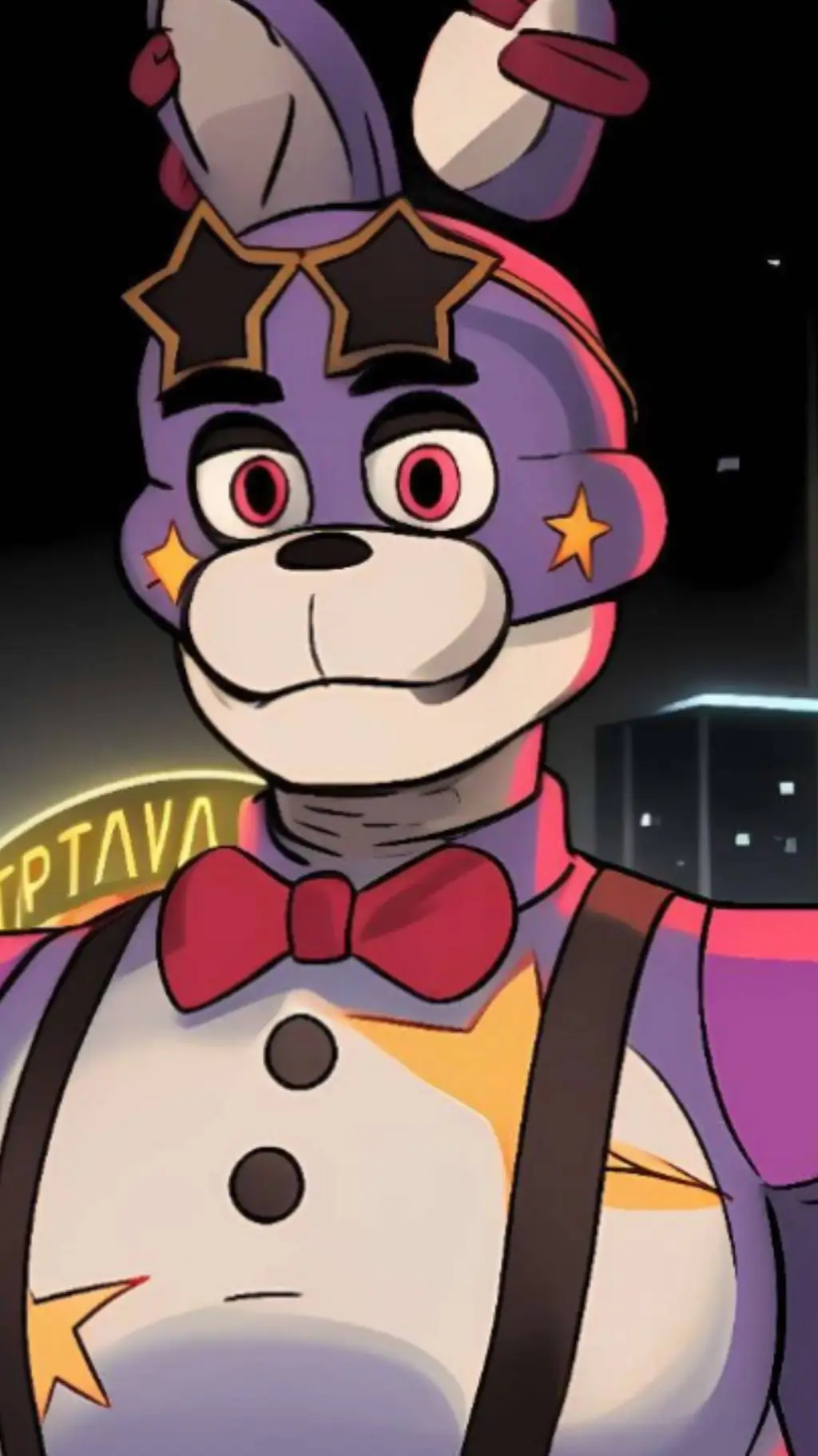 ai character: Glamrock bonnie background