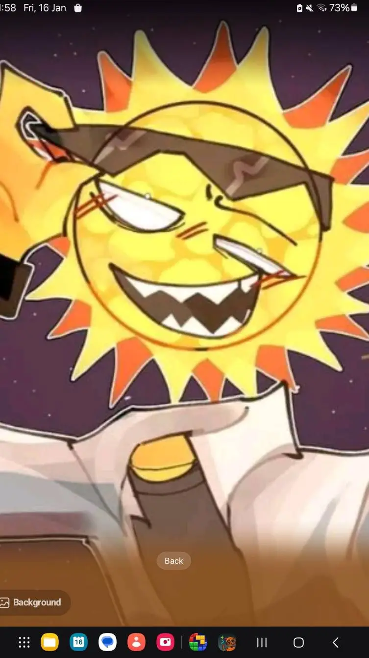 ai character: ☀️💛 sun💛☀  background