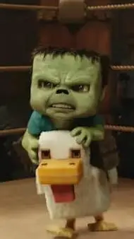 ai character: Chicken jockey background