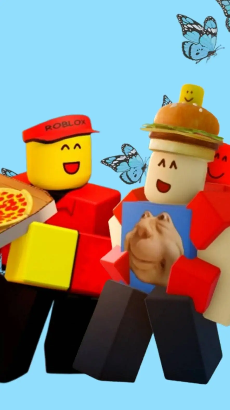 ai character: PIZZA BURGER background